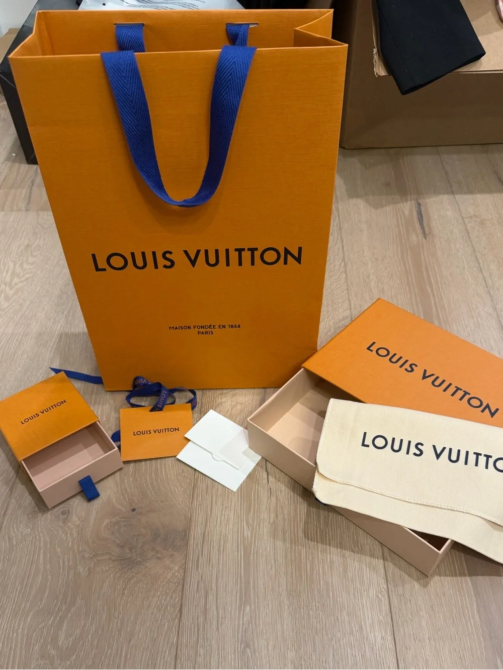 New Louis Vuitton Accessory Packaging Shopping bag, boxes, tag and Dust Bag